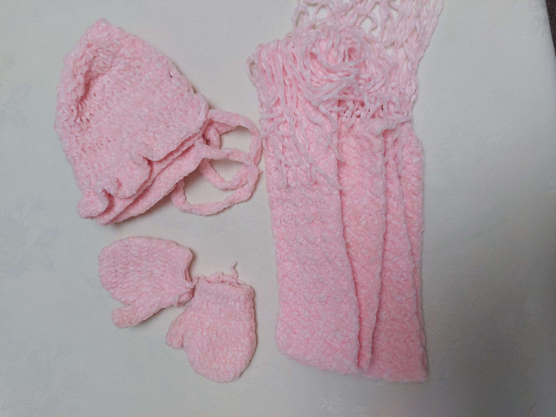 Pink And Blue Hat Scarf And Gloves Sets Baby - Image 7 of 11