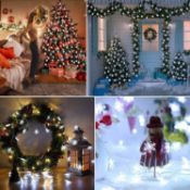Christmas Snowflake String Lights, Bannilu 19.6 Ft 40 Led Fairy Lights, Battery-Operated Waterpro...