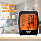 Digital Hygrometer Indoor Outdoor Thermometer Humidity Gauge With Lcd Touch Screen
