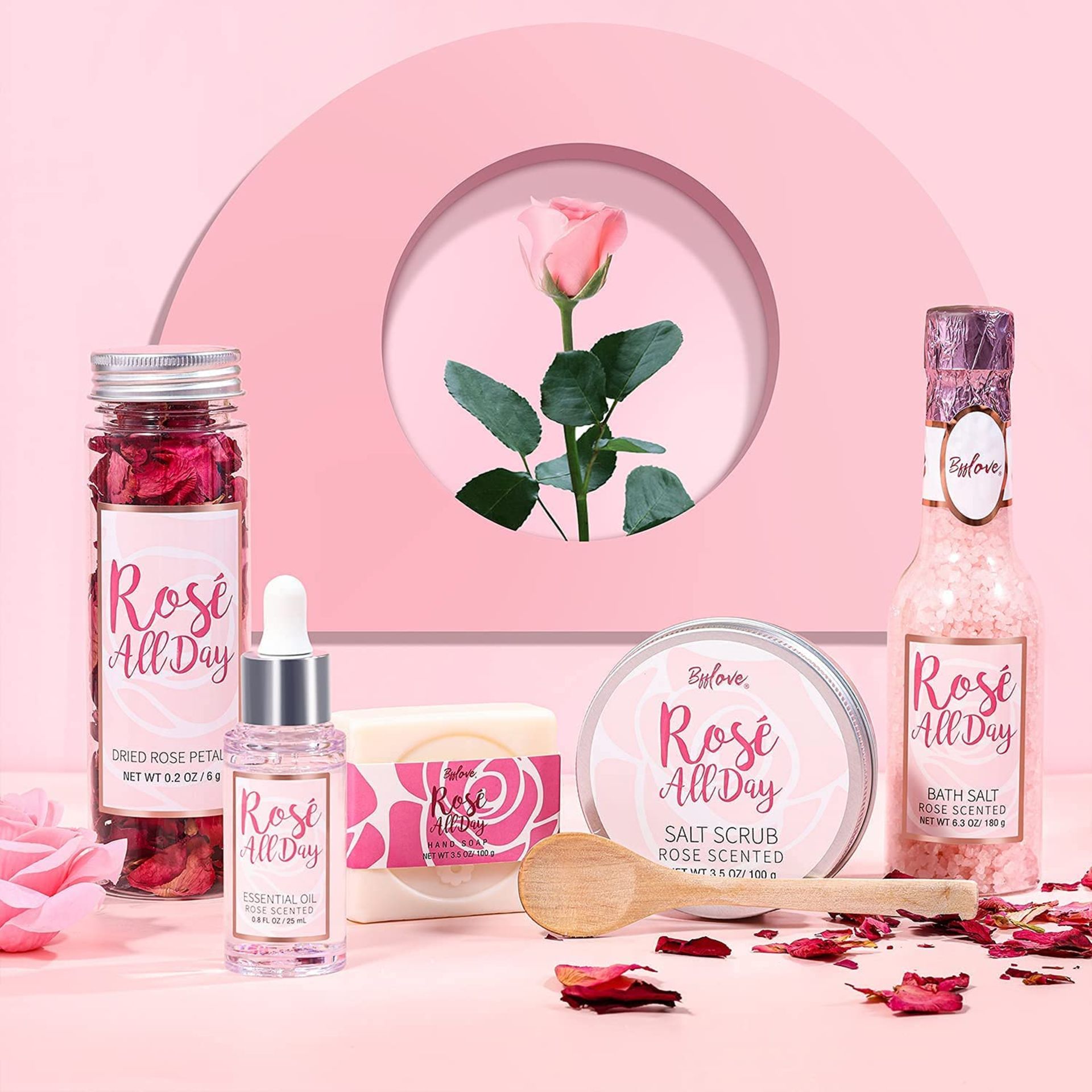 NEW PACKAGED Rose All Day Bath Gift Box