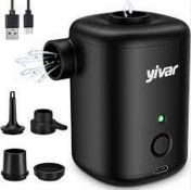Yivar Electric Air Pump - Portable Air Pump for Inflatable Wireless