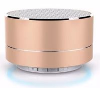 Metal Bluetooth Speakers High Bass Portable Wireless Premium Pink