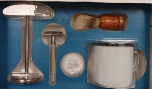 VINTAGE MEN'S GROOMING SETS. EACH CONTAINS STAINLESS STEEL DOUBLE EDGE BUTTERFLY