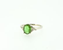 Certified 2.00 ct Natural Emerald and Diamonds Platinum 950 Ring