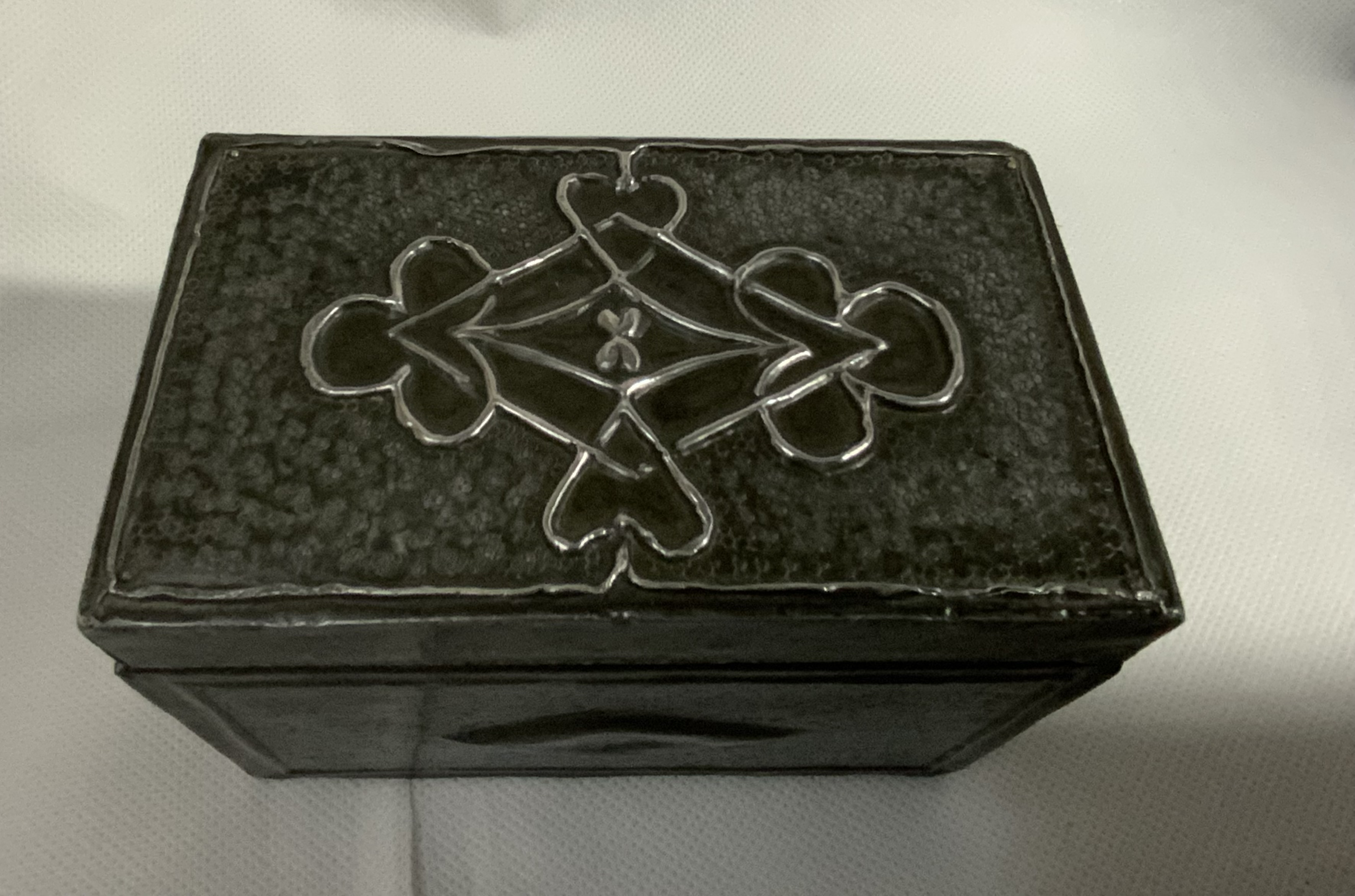 Art Deco Pewter Bridge Card Case - Image 2 of 8