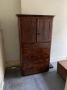 Early 20th Linen Press/Chest of Drawers