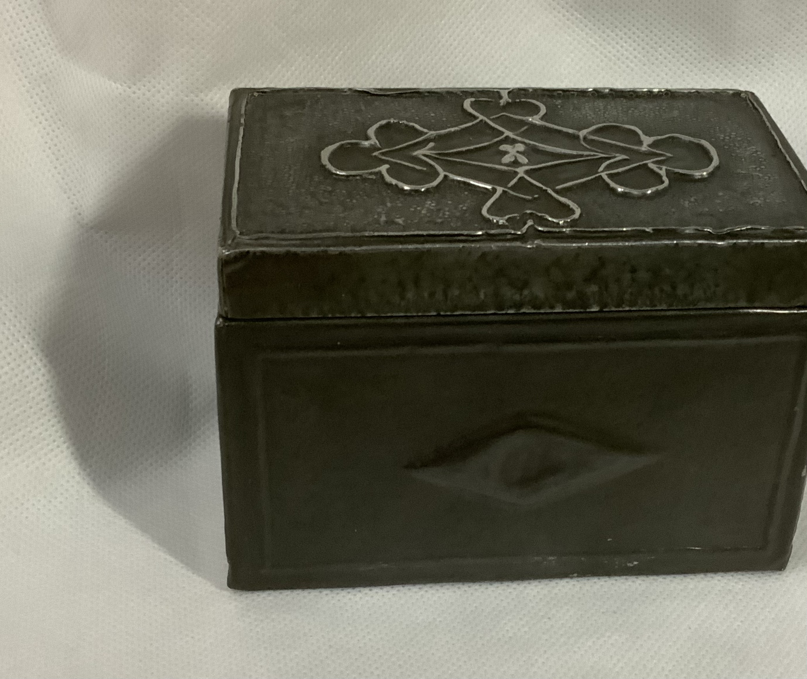 Art Deco Pewter Bridge Card Case