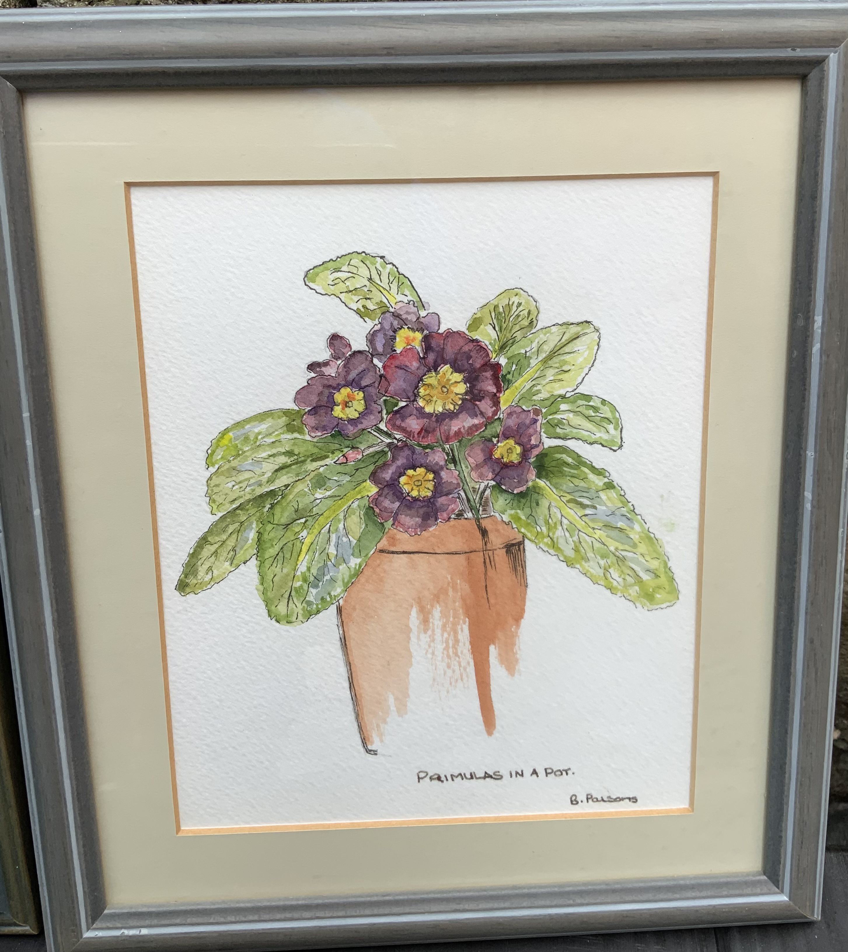 Four Paintings Still Life Of Flowers Watercolour On Board English Signed 20Th C - Image 3 of 8