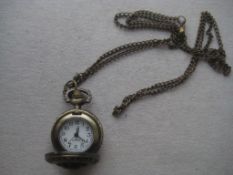 Vintage Crown Decorated Quartz Pocket Watch