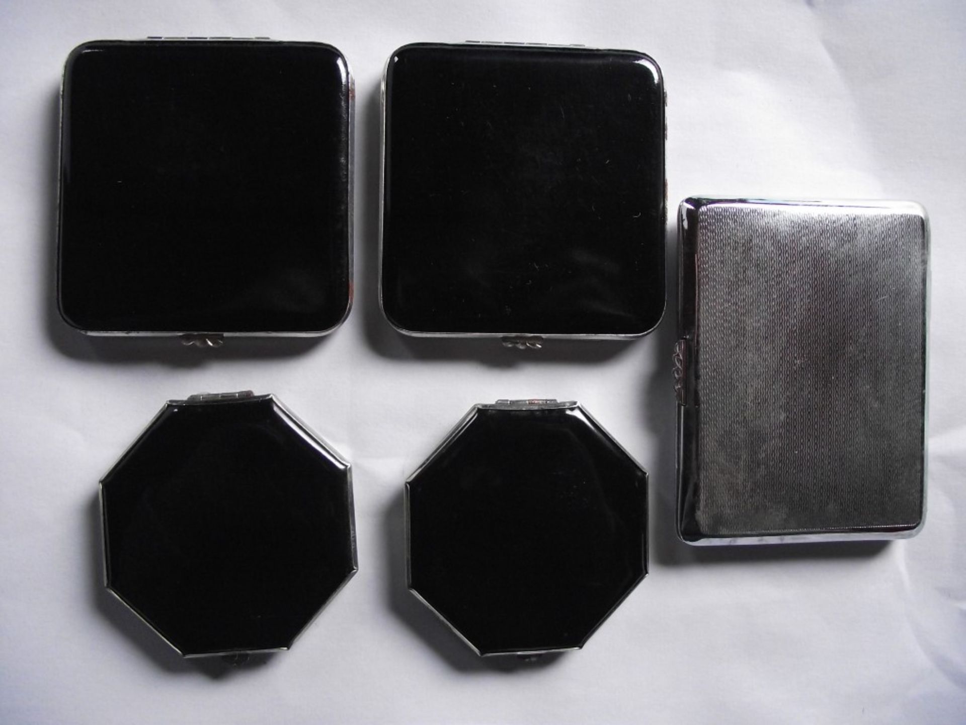 5 X 1930's Gwenda Powder Compacts & Cigarette Case - New Old Stock (unused)- original boxes. - Image 11 of 16