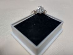 Rhodium Plated Dress/Engagement Ring Set With Cubic Zirconia Approx. 1.00 Carat. RRP £189 160