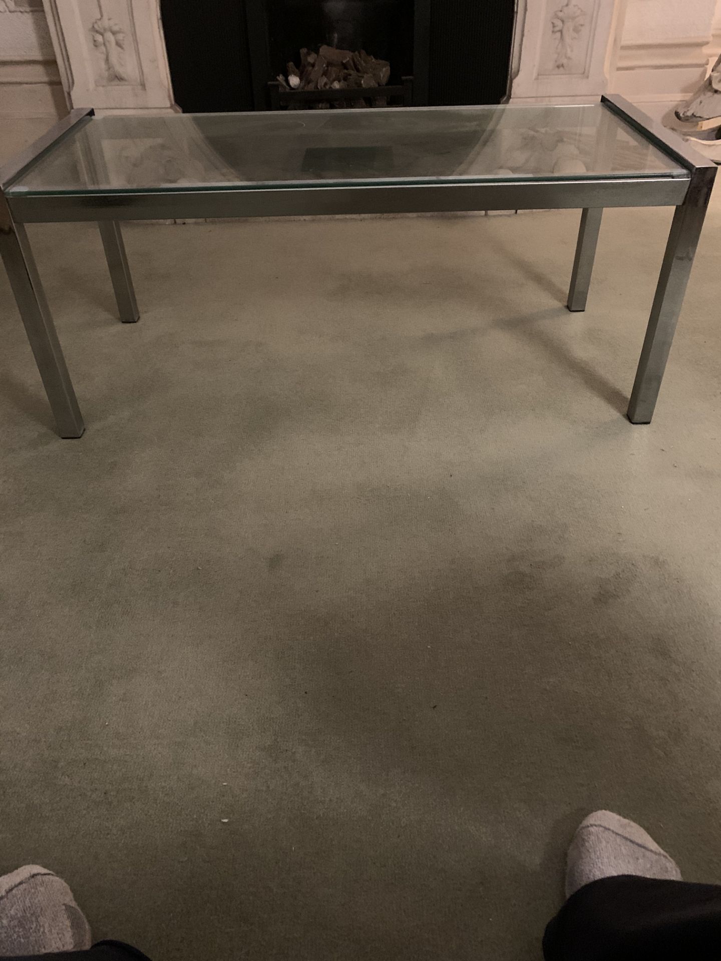 Vintage Rétro Glass Top Coffee Table - Image 3 of 3