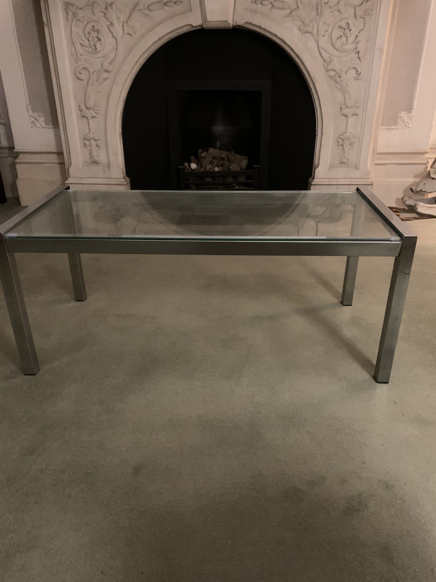 Vintage Rétro Glass Top Coffee Table - Image 2 of 3