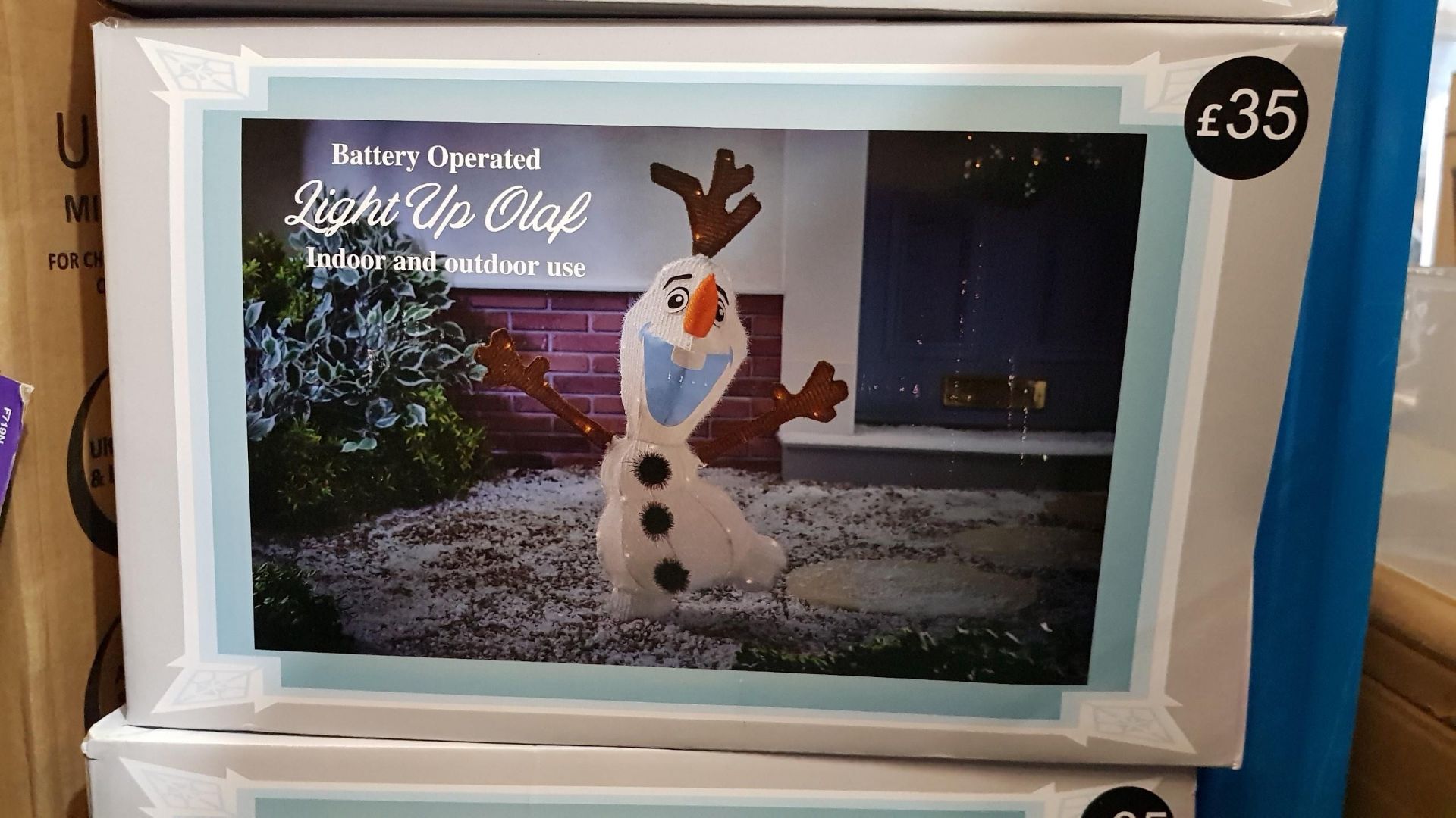 (41/1B) Lot RRP £105. 3x Disney Frozen Battery Operated Light Up Olaf Decoration RRP £35 Each. Su... - Image 7 of 8