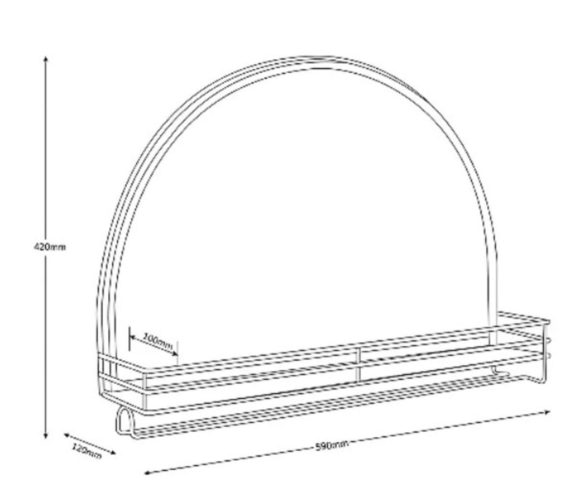 (32/1D) Lot RRP £85. 3x Items. 2x Gold Metal Trim Drinks Trolley RRP £30 Each. 1x Gold Tone Half... - Image 6 of 22