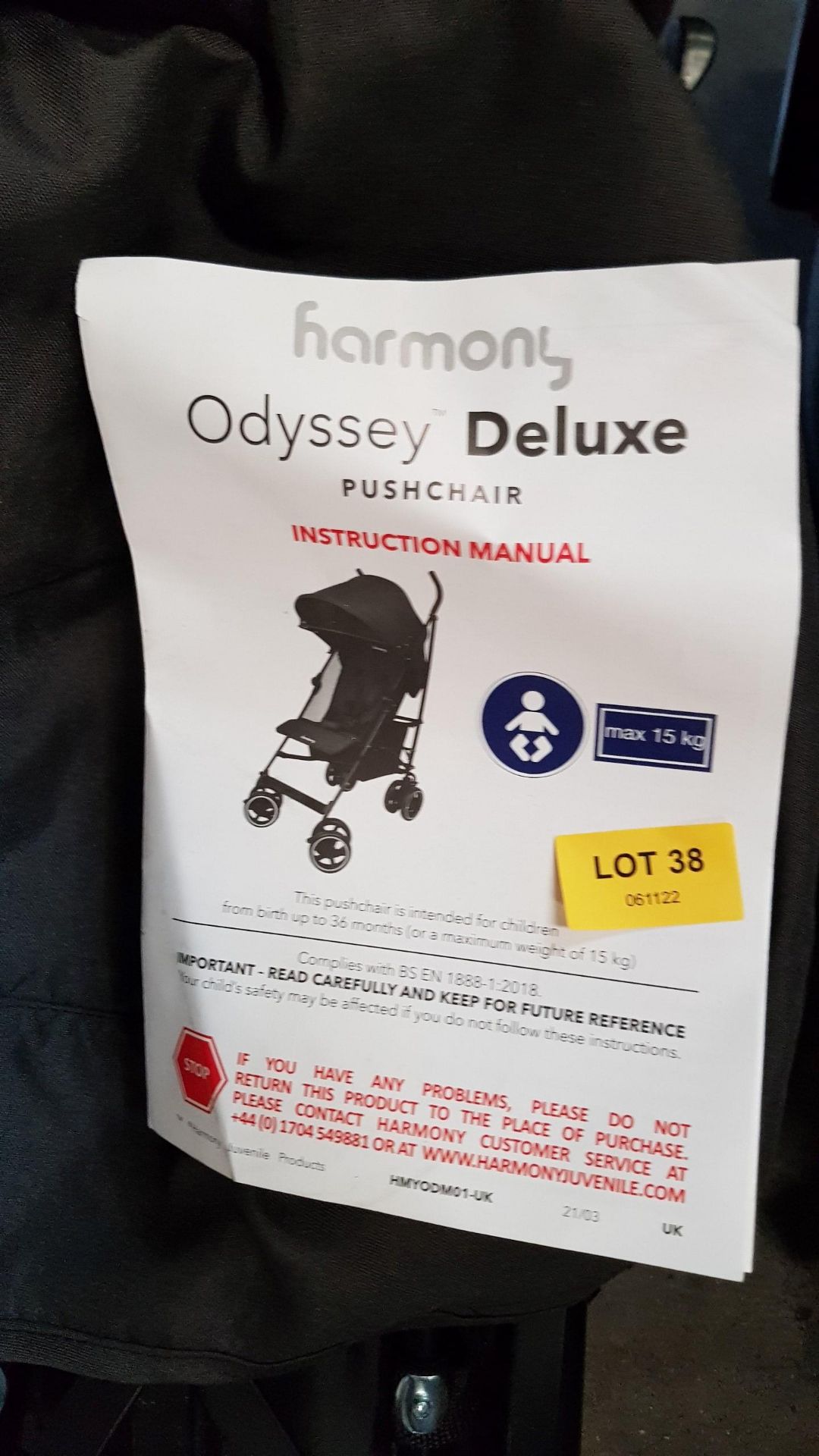 (38/2C) Lot RRP £120. 2x Harmony Odyssey Deluxe Pushchair Black RRP £60 Each (No Boxes In Lot, 1x... - Image 24 of 30