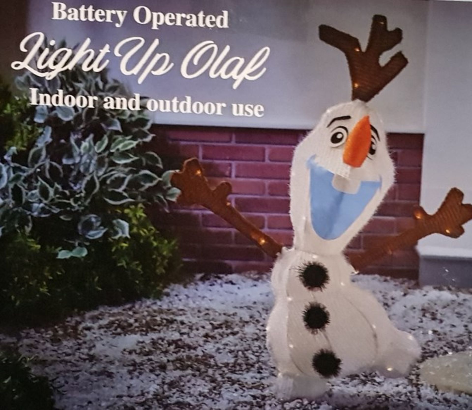 (41/1B) Lot RRP £105. 3x Disney Frozen Battery Operated Light Up Olaf Decoration RRP £35 Each. Su... - Image 4 of 8