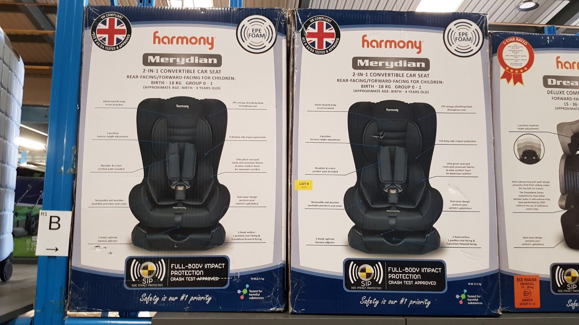 (9/1B) Lot RRP £100. 2x Harmony Merydian 2 In 1 Convertible Car Seat Rear-Facing/Foward Facing Fo... - Image 8 of 10