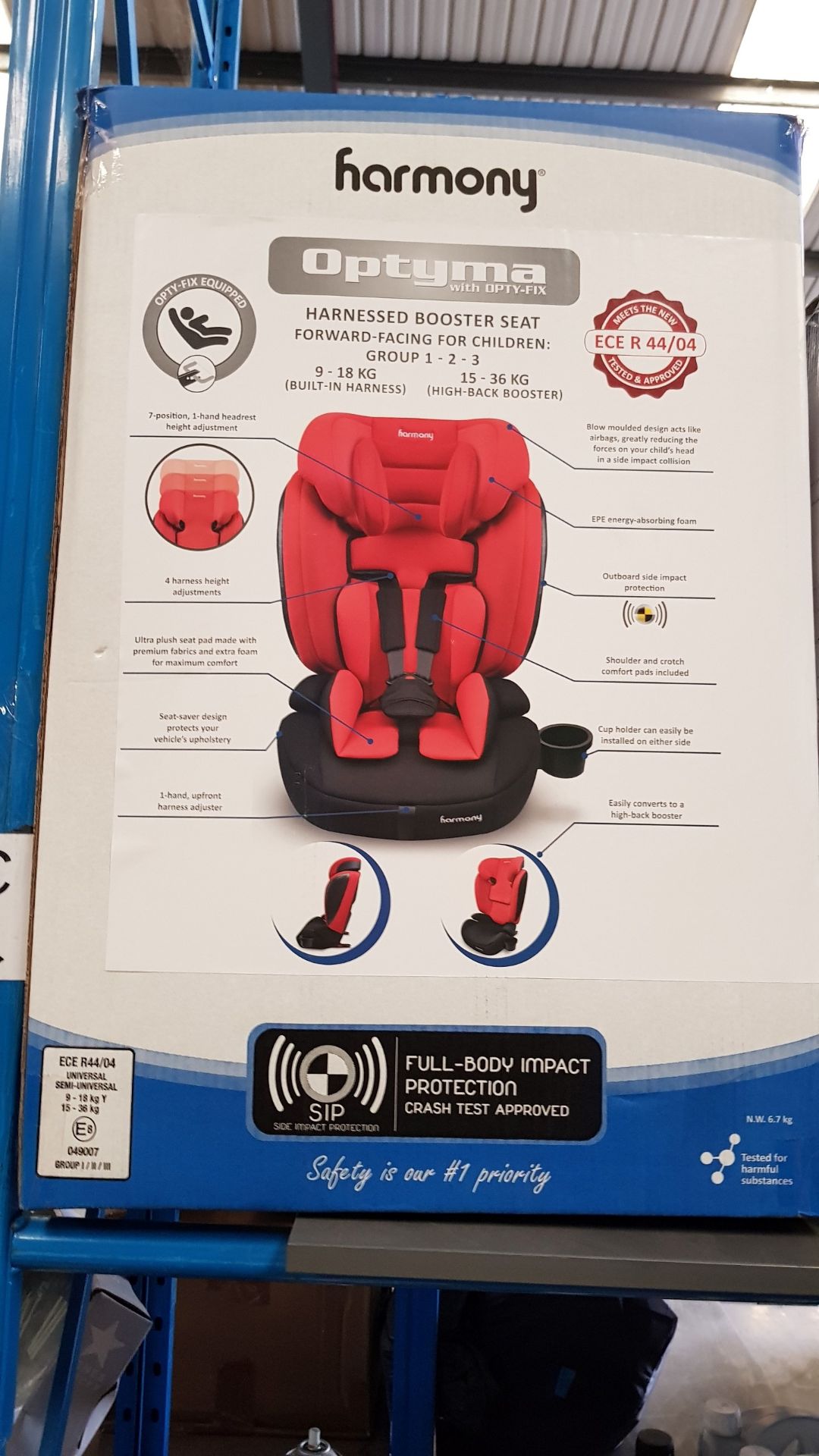 (10/1C) Lot RRP £110. 2x Harmony Items. 1x Optyma With Opty-Fix Harnessed Booster Seat Foward-Fac... - Image 8 of 18