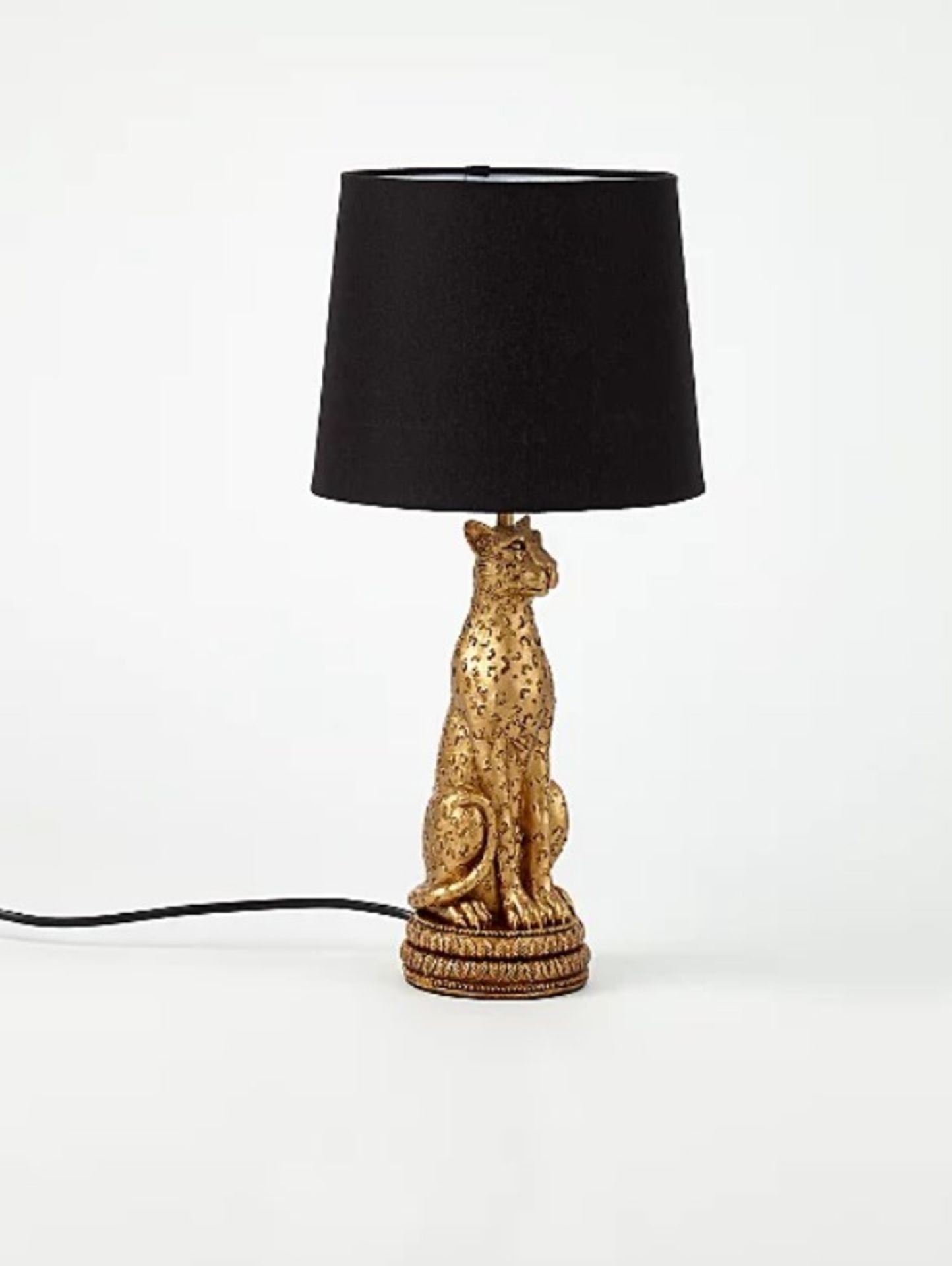 (30/1E) Lot RRP Circa £250+. 18x Mixed Lighting Items. To Include Bronze Effect Leopard Table Lam...