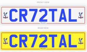 *CRYSTAL* Cherished Private Number Plate on Retention Certificate CR72TAL