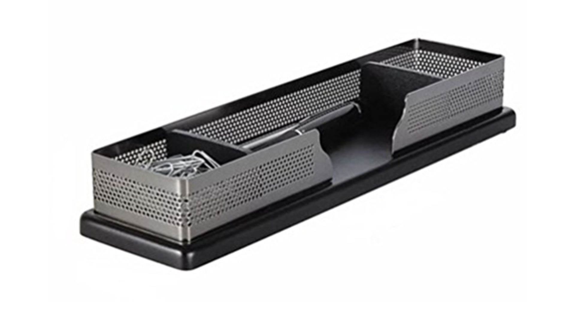 Eldon Expressions Wood And Punched Metal Supply Organizers Black And Gun Metal