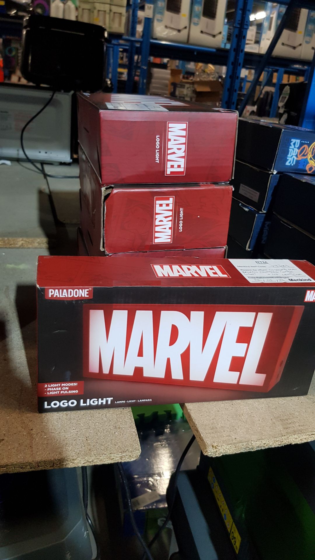 (22/5M) Lot RRP £100. 5x Paladone Marvel Logo Light RRP £20 Each. (All Units Have Return To Manuf... - Image 3 of 3