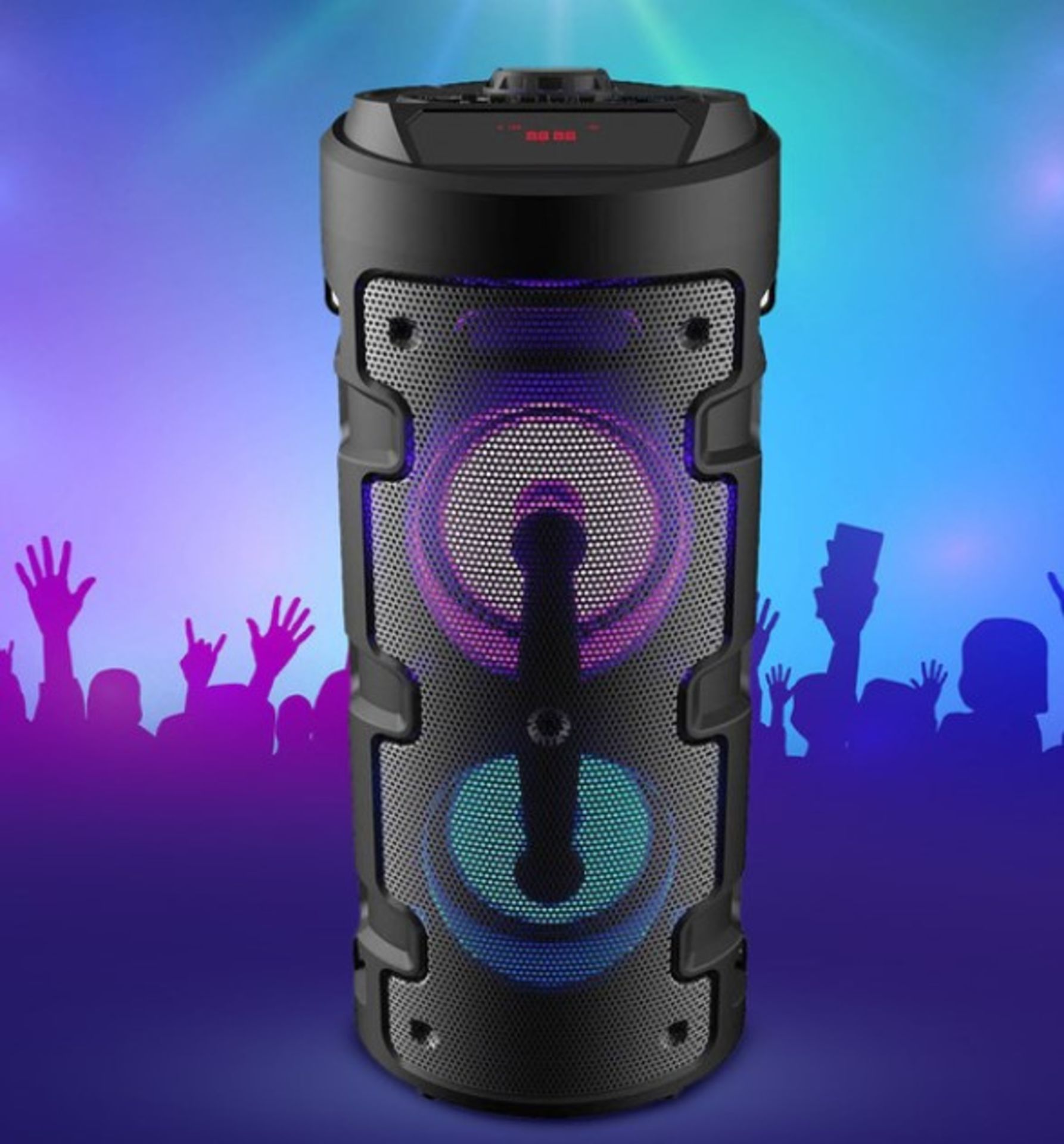 (14/5L) Lot RRP £110. 3x Typhoon 101 Wireless Bluetooth Party System With Disco Lighting. (2x MK... - Image 4 of 6