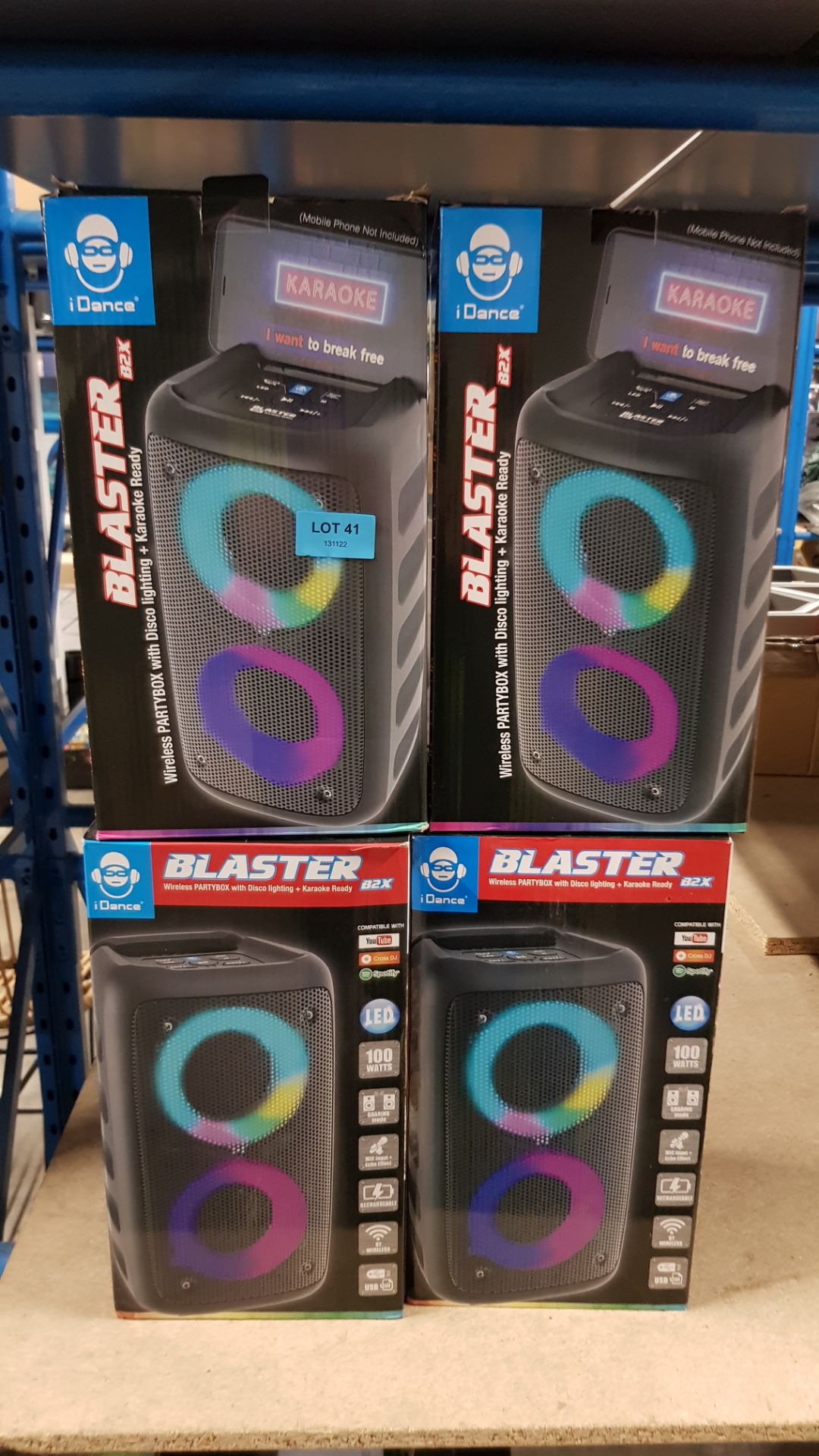 (41/5P) Lot RRP £160. 4x iDance Blaster B2X Wireless Partybox Speaker RRP £40 Each. (All Units H... - Image 5 of 5