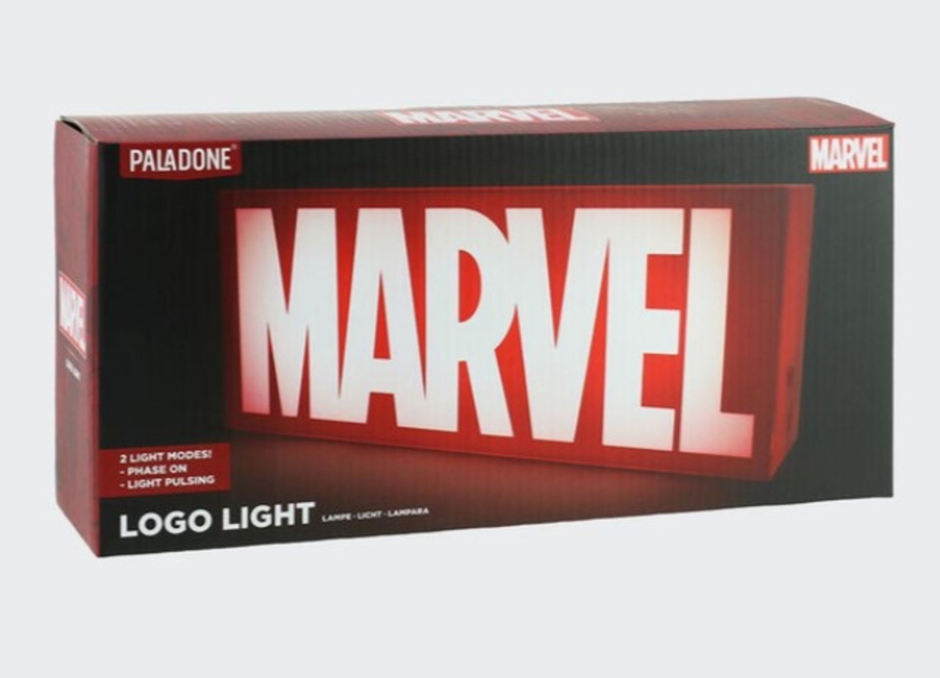 (22/5M) Lot RRP £100. 5x Paladone Marvel Logo Light RRP £20 Each. (All Units Have Return To Manuf...
