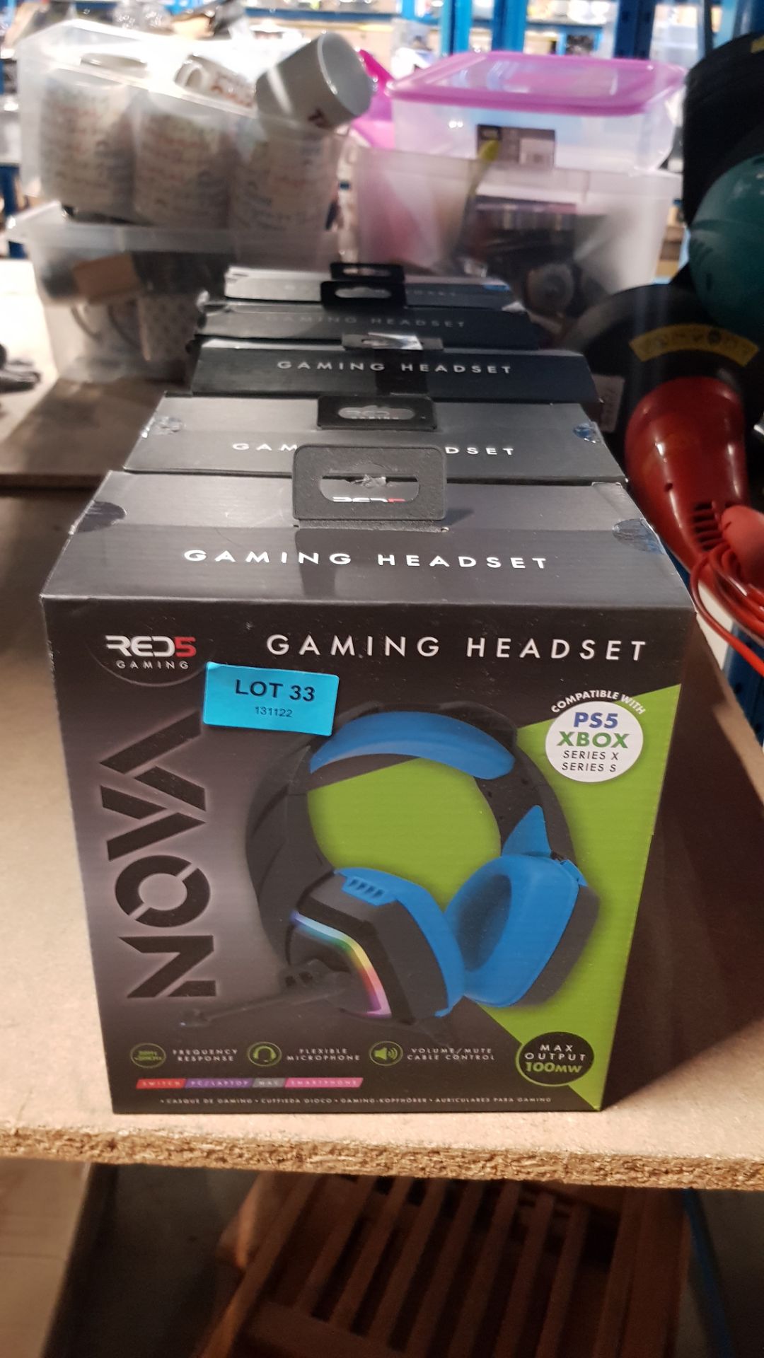 (33/5L) Lot RRP £125. 5x Red5 Nova Gaming Headset RRP £25 Each. (All Units Have Return To Manufa... - Image 3 of 3