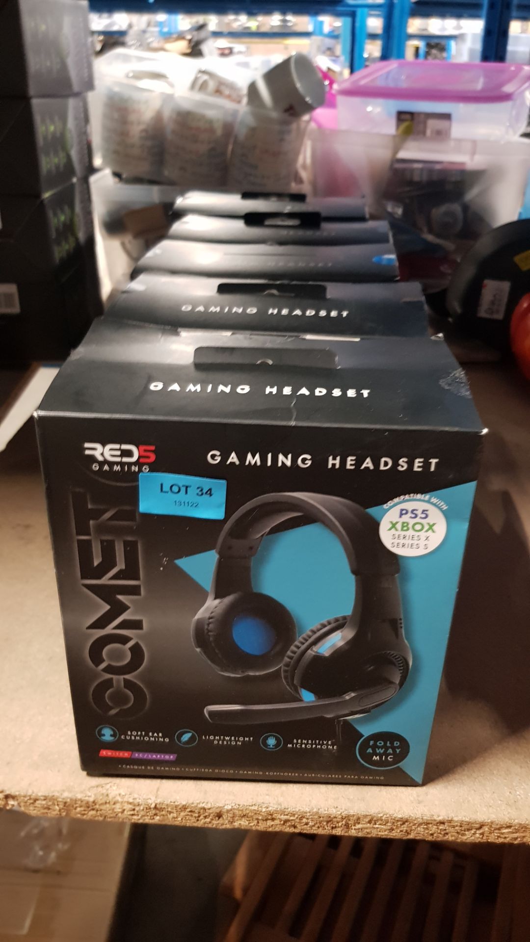 (34/5L) 5x Red5 Comet Gaming Headset RRP £20 Each. (All Units Have Return To Manufacturer Sticker... - Image 3 of 3