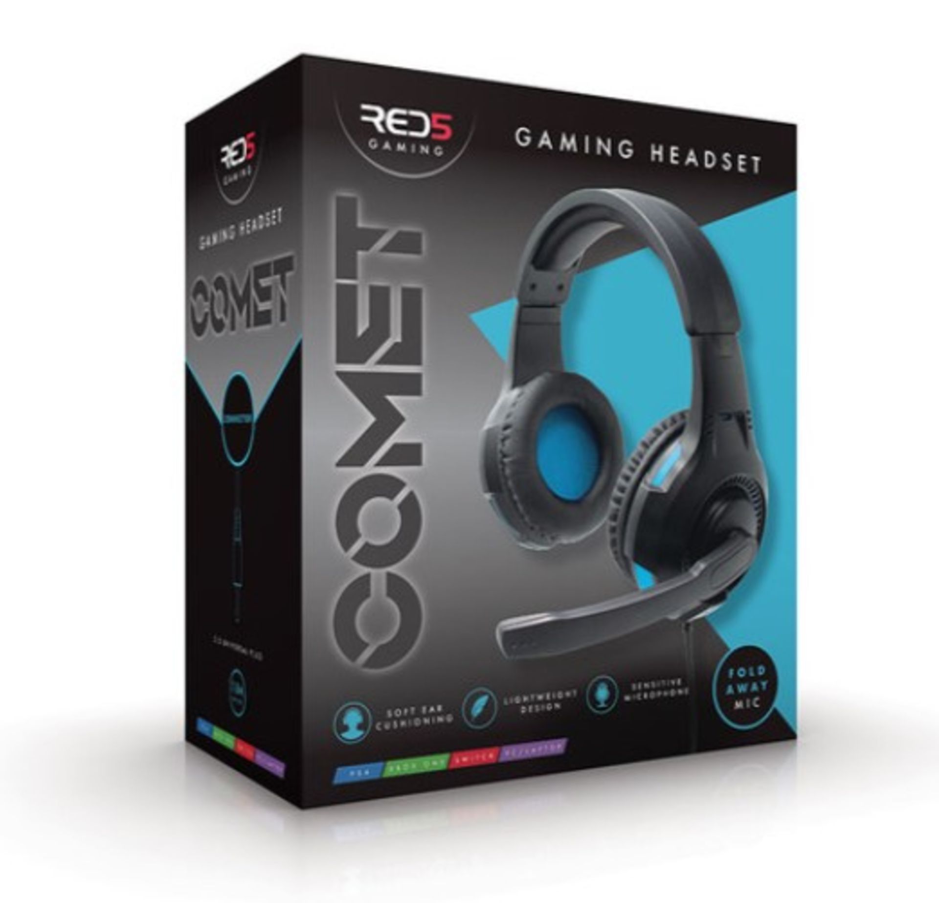 (34/5L) 5x Red5 Comet Gaming Headset RRP £20 Each. (All Units Have Return To Manufacturer Sticker...