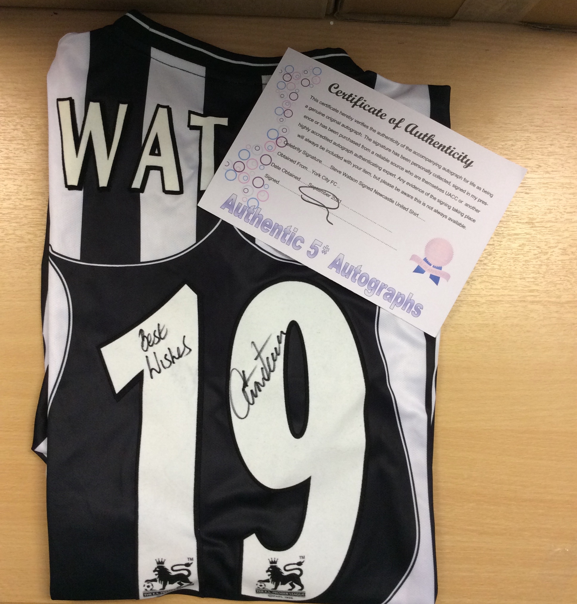 Steve Watson Signed Newcastle Shirt - Image 2 of 2