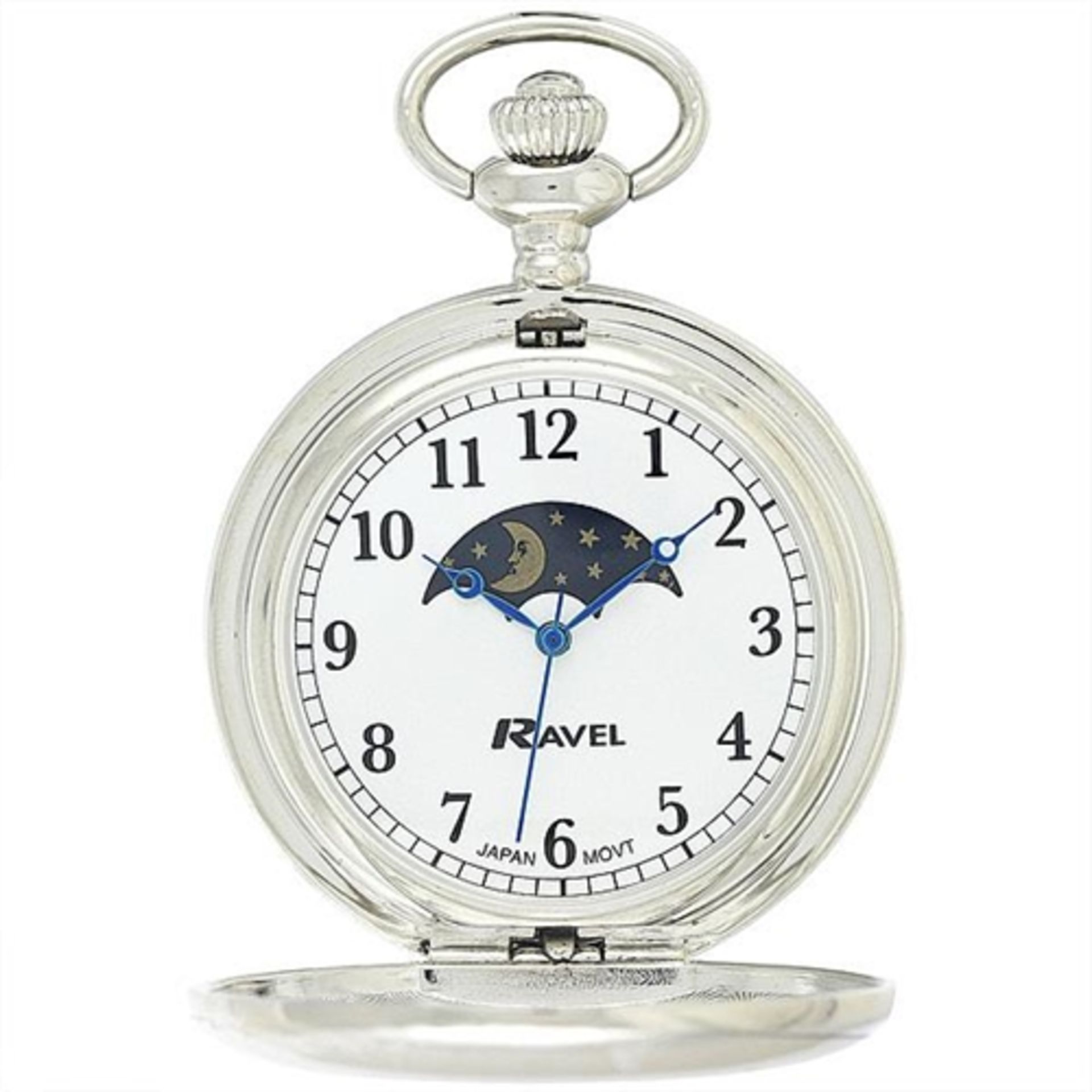 Chrome Pocket Watch Sun/Moon