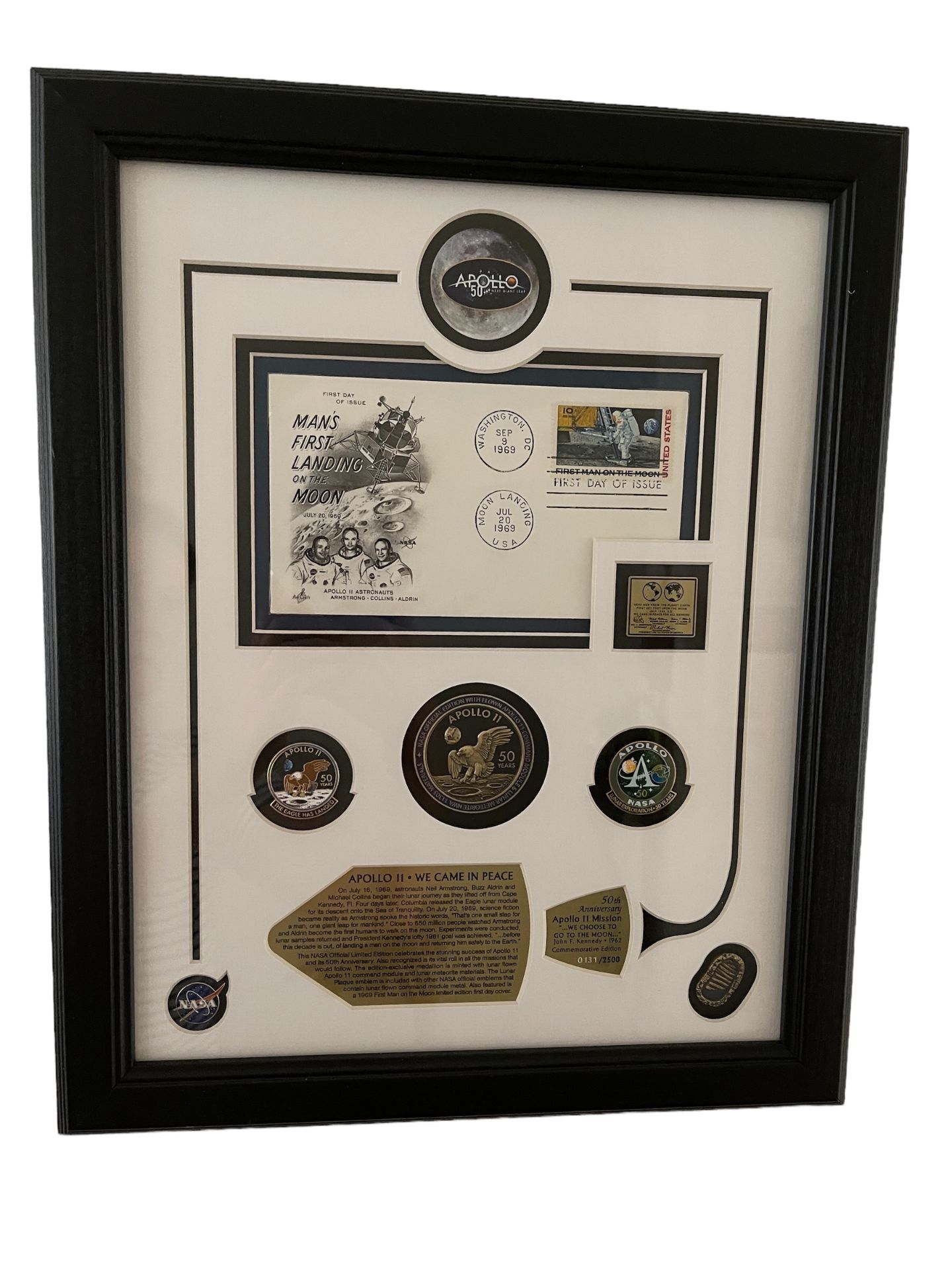 Apollo 11 Commemorative Limited Edition 'We come in Peace' 50th Anniversary Apollo 11 Mission