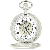 Chrome Skeleton Pocket Watch - Surplus Stock from our Private Jet Charter