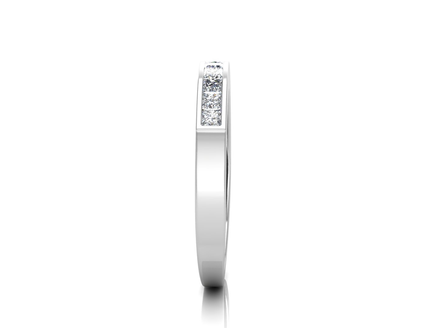 9ct White Gold Channel Set Half Eternity Diamond Ring 0.50 - Bild 4 aus 6