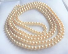 Vintage 60 Inch Opera Length Pearl Necklace
