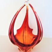 Circa 1960's Murano Sommerso Art Glass Bowl