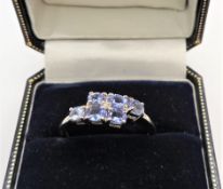 Sterling Silver Tanzanite Ring New with Gift Pouch