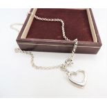 Sterling Silver Heart Charm Bracelet