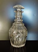 Antique Georgian Cut Glass Decanter Circa 1820