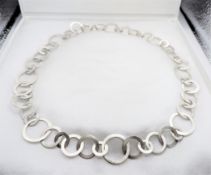 Sterling Silver Infinity Linked Circles Necklace