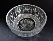 Vintage English Hand Cut Crystal Bowl for Fruit/Sweets/Nuts & More!