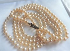 Vintage 54 inch Opera Length Pearl Necklace