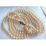 Vintage 54 inch Opera Length Pearl Necklace