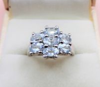 Sterling Silver Aquamarine Ring New with Gift Box