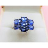 Title: Sterling Silver 3.5ct Sapphire Ring New with Gift Box