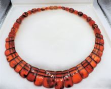 Baltic Amber Cleopatra Collar Necklace New with Gift Box